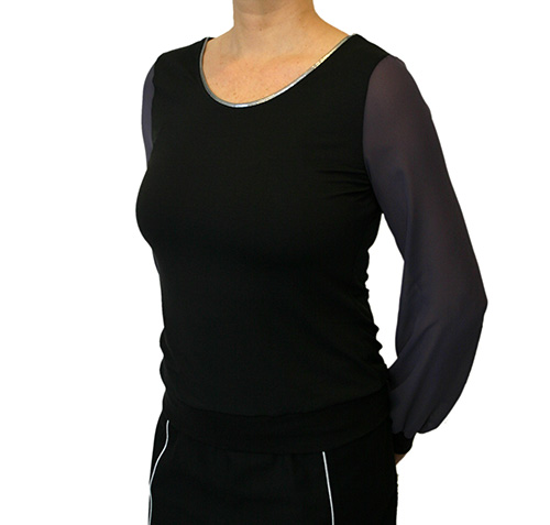 Tattoo-Shirt mit Chiffonärmeln