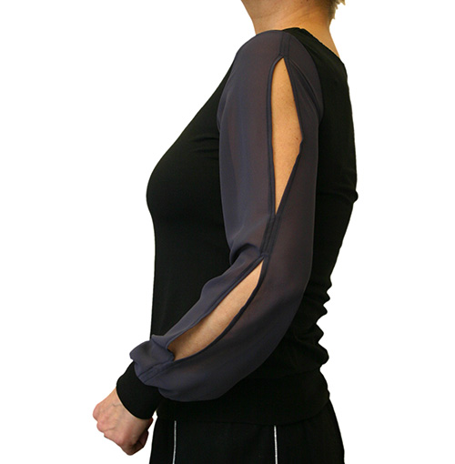 Tattoo-Shirt m Chiffonärmeln