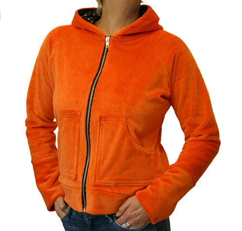 Plüschjacke Orange