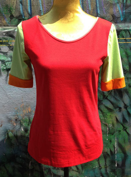 Shirt Rot-Grün-Orange