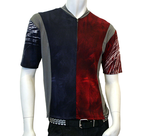 Shirt Blue-Red-Grey