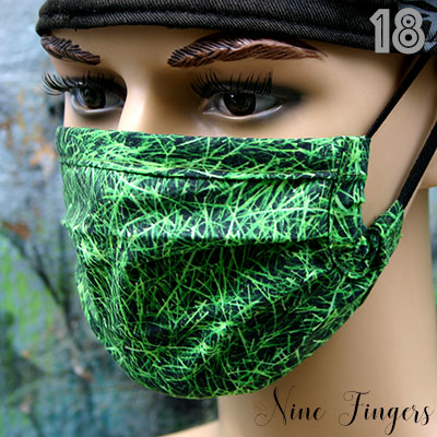 18 Faltenmaske Rasen Öko-Tex Baumwolle Innenseite Weiß 8 € ohne, 9 € mit Nasenbügel