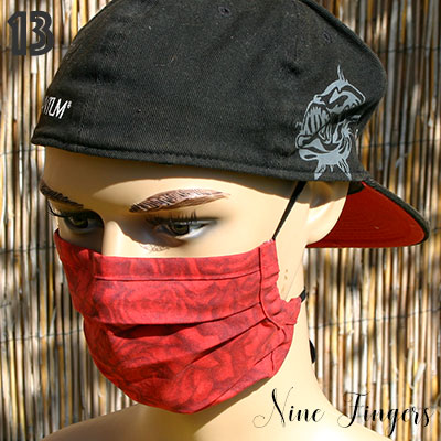 13 Faltenmaske Rose Innenseite Öko-Tex Baumwolle Weiß 9 € ohne, 10 € mit Nasenbügel