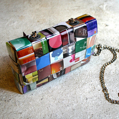 Upcycling-Tasche aus Shopping-Bags